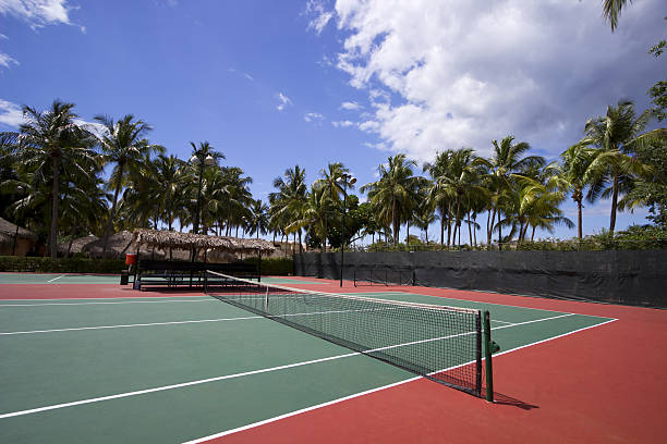 Rénovation d'un court de tennis à Saint-Tropez